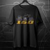 Black Men's and Women's T-shirt For OSSA 160 GT/T/T2 1963-1973- Motorcycle