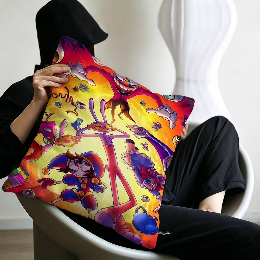 Animation A-Amazing D-Digital Circus Lucky Dragon Pillow Cover Sofa Cushion Cover Home Room Decoration Children Gift