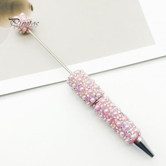 Dekorativer Büro-Stift DIY Perlenstift, Strass-Kunstperlen-Kugelschreiber, Schicker Glitzer, Personalisierte Geschenkidee zum Basteln, Schreibwaren für Schüler, Schreibwerkzeuge