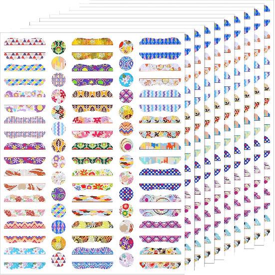 550 Pieces 10 Sheets Essential Oils Labels Include 270 Pieces Essential Oil Bottle Labels and 280 Round Cap Stickers Waterproof Stickers for Bottles