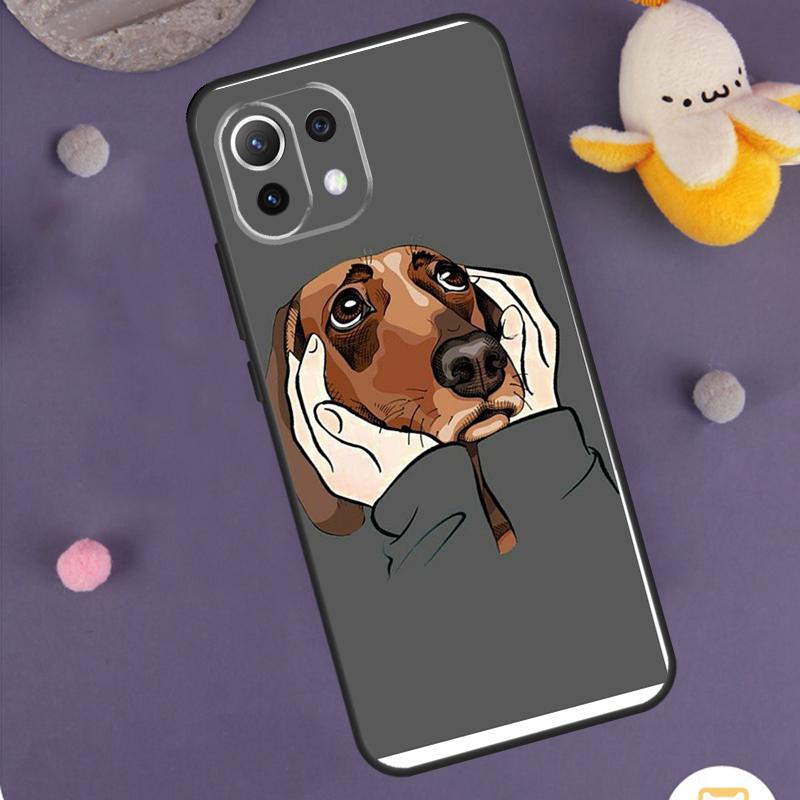 

Cartoon Dachshund Sausage Dog Case For Xiaomi 15T 13T 14T Pro 14 15 Ultra 17 Pro Max POCO X7 X6 X5 F5 F6 F7 F8 Pro Cover Xiaomi 17