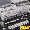 4-20set Eyeglasses Nose Pads with Screwdriver Soft Silicone Air Chamber Glasses Anti-slip Nose Pad Screw Replacement Repair Tool