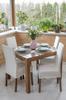 Beige Ecru Smooth Chair Cover Elastic