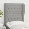 VidaXL Headboard with Ears Light Grey 83x23x118-128 Cm Fabric3118266