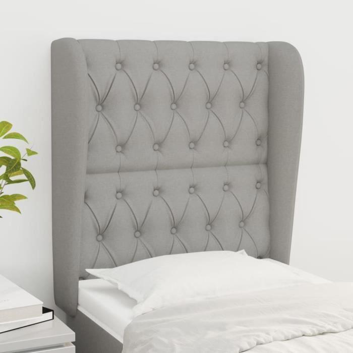 VidaXL Headboard with Ears Light Grey 83x23x118-128 Cm Fabric3118266