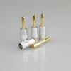 4pcs/10pcs  Banana Connector 4mm Speaker Banana Plugs 24K Copper Gold Plated 4mm Banana Jack Match with 4mm Binding Post