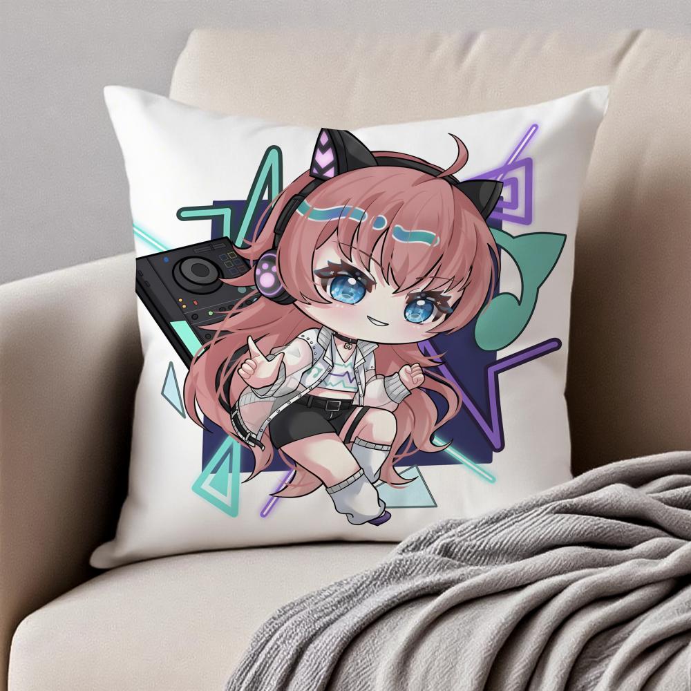 Lovely Anime BBanG Dream Its MyGO Cushion Cover Pillowcase Antidustmite Invisible Zipper Short Plush Sofa Cushion