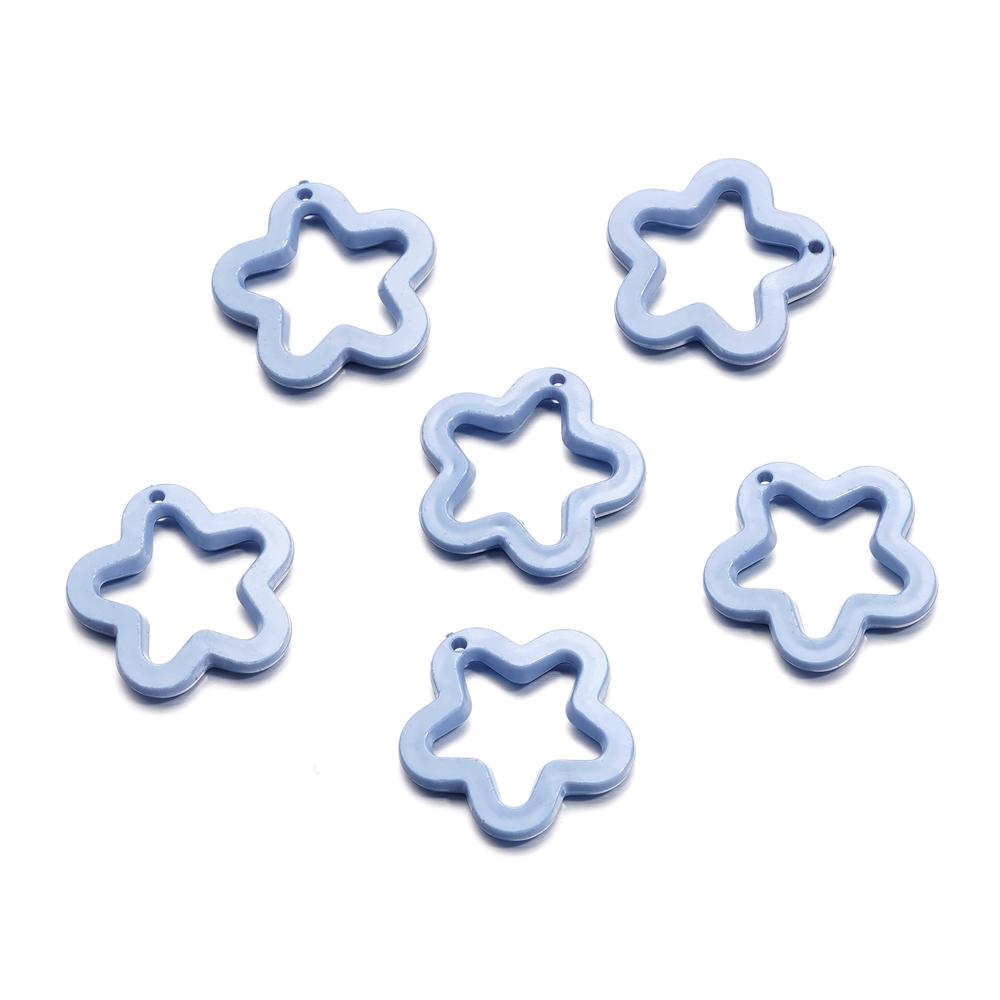 10Pcs/Lot Colorful Acrylic Five-Pointed Star Loose Pendent For DIY Necklace Bracelet Jewelry Making Accessories Supplies