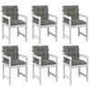 Low Back Chair Cushions 6 Pcs. Dark Grey 100x50x7 Cm Fabric