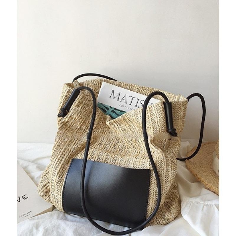Tote Bag, Vacation Style Single-shoulder Bag, Large-capacity Shopping Bag, Beach Bag
