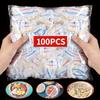 500/300/100 Pcs of Elastic Food Cling Film - Stretchable Transparent Dish Cover - Multi-purpose, Odorless Kitchen Cling Film, Anti Fly and Dust-proof