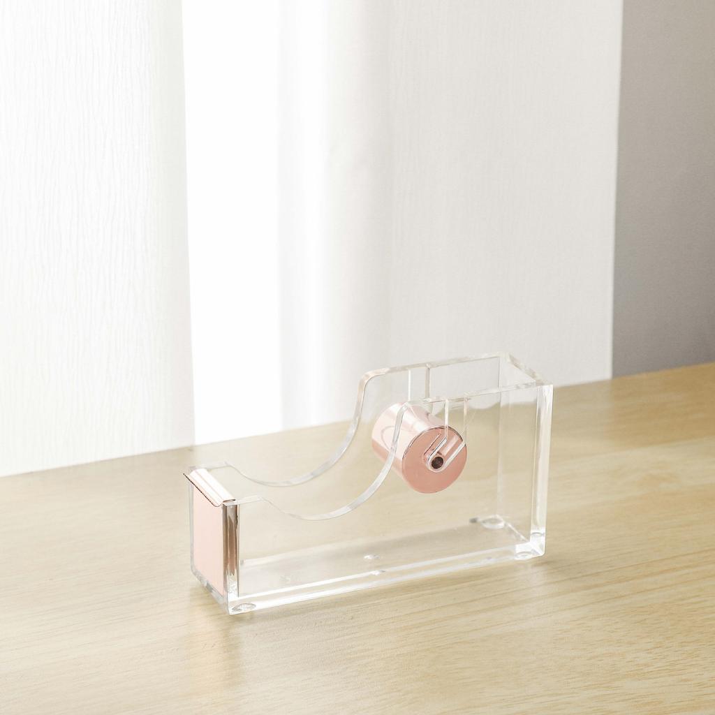Mingqiang Cross-border Transparent Acrylic Tape Base Tape Cutting Machine Desktop Office Supplies Gift Set