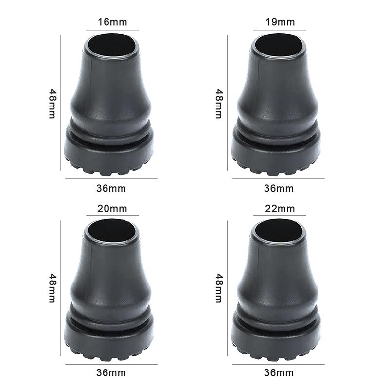 6Pcs Trekking Sticks Protector Cap Tip Non-Slip Hiking Stick Replacement Tips Buffer Lightweight For Climbing Hiking