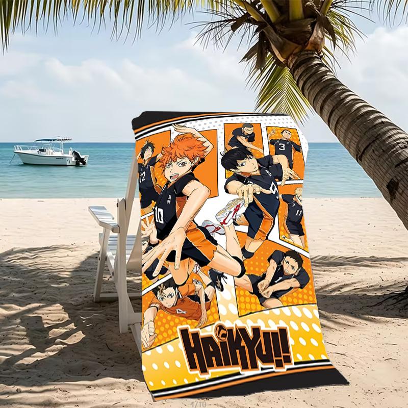 Beach Towel with Haikyu Pattern - soft,absorbent,machine washable Lightweight&Modern,swimming,Travel Essentials