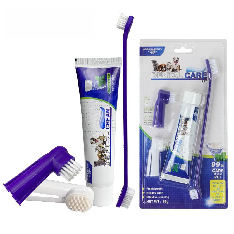Disposable Pet Toothbrush & Toothpaste Set for Dogs, Cats & Kittens