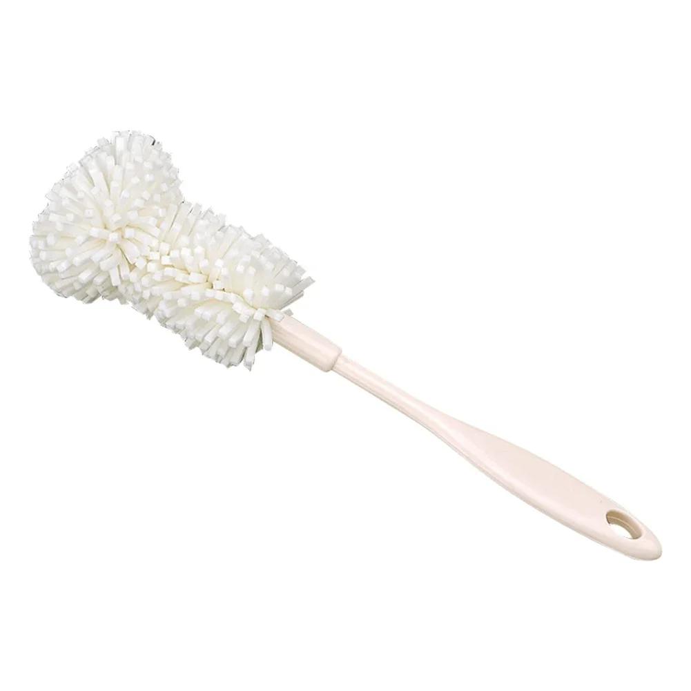 

New 2 Size Household Long Handle Sponge Brush Cup Scrubber Glass Cleaner Drink Wineglass Bottle Brush Kitchen Cleaning Tool