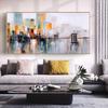 RELIABLI ART Abstract City Building Landscape Posters Home Wall Canvas Paintings For Cuadros Living Room Decor Pictures No Frame