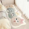 Cartoon Style Rugs for Bedroom Irregular Shape Living Room Decoration Carpet Fluffy Soft Bedside Floor Mat Thick Plush Study Rug