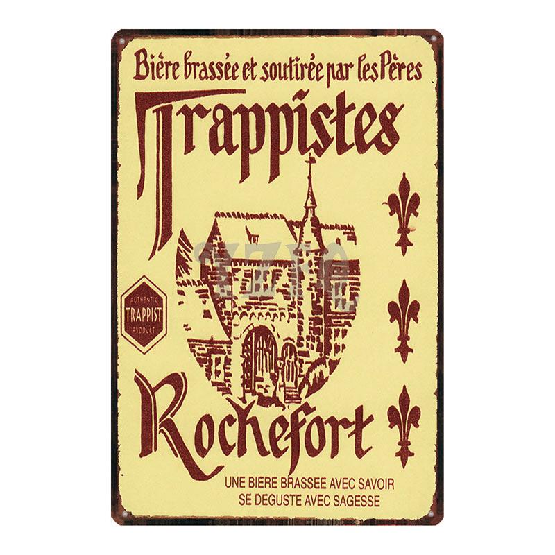 Orval Chimay Westmalle Chouffe Metal Tin Sign Vintage Plate For Bar Club Wall Pub Restaurant  Home Decor Iron Poster DU-3599A
