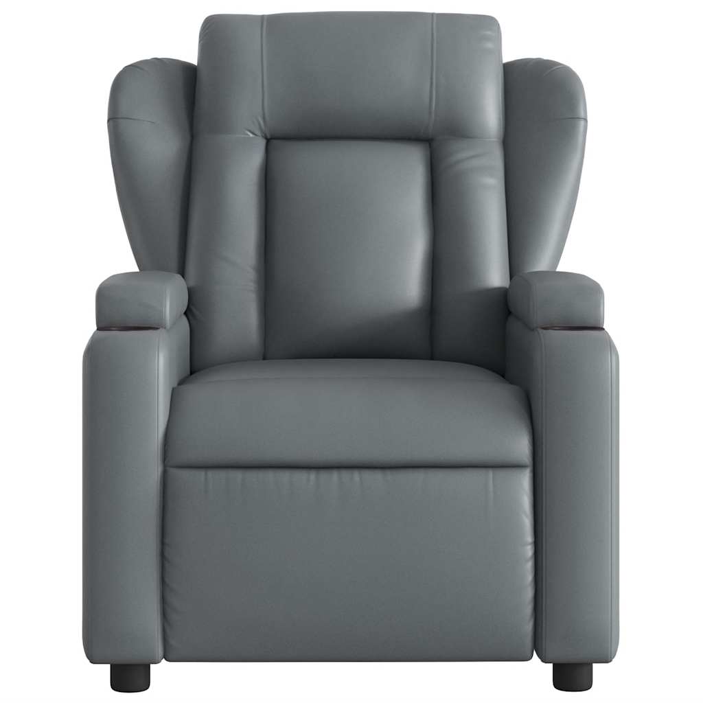 Massage Chair Relaxation Chair Grey Artificial Leather