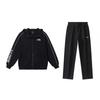 Unisex Lifestyle Drop-Shoulder Rundhals-Sweatshirt und Hose Set Schwarz YWDV357-1-AKL03-1