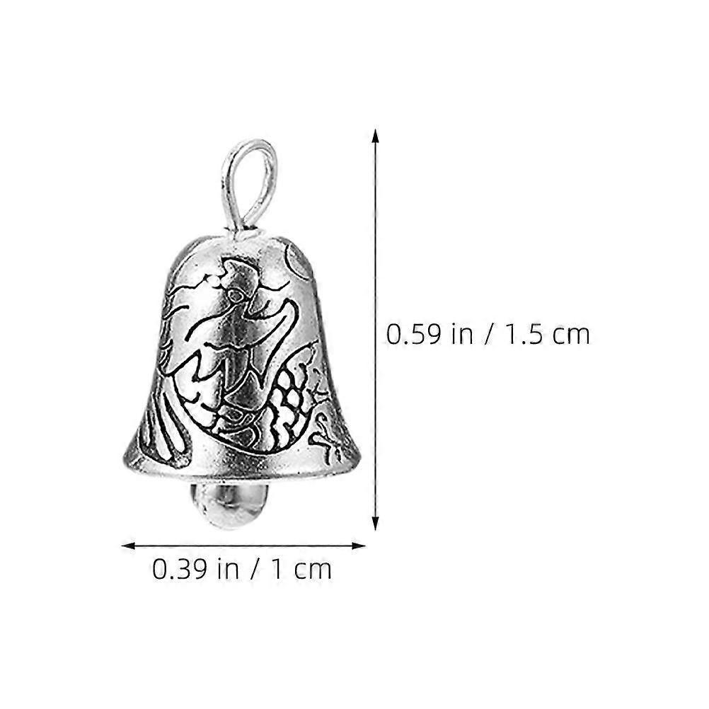 DIY Miniature Bells for Crafts Silver Alloy 12Pcs for Jewelry Making