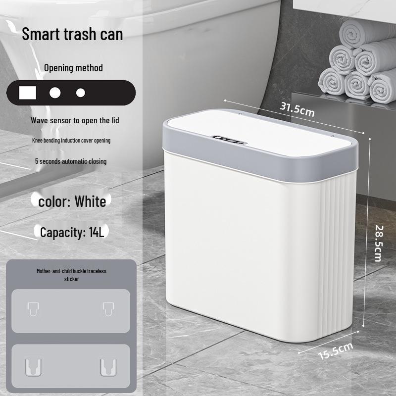 2025 Smart Induction Trash Can: Automatic, Hygienic, Light Luxury Design for Home