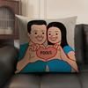 Art J-Joan C-Cornella Cushion Cover Natural Linen Organic Fabric Double-Sided Printing Sofa Home Decor Gift Pillow Case