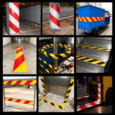 Köper-Reflex-Wasserdichtes Band Linker Oder Rechter Reflektor Selbstklebender Sicherheitswarnaufkleber Sichtbarkeit Für LKW