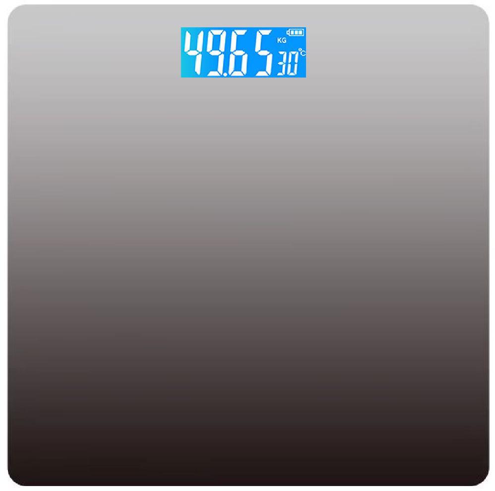 LED Hidden Screen Electronic Body Weight Scale with Charging Options and Gradient Design