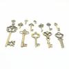 13pcs Assorted Vintages Style Keychain Pendants Random Metal Charms Retro Design for Keys Gift Ideas Decorative Items