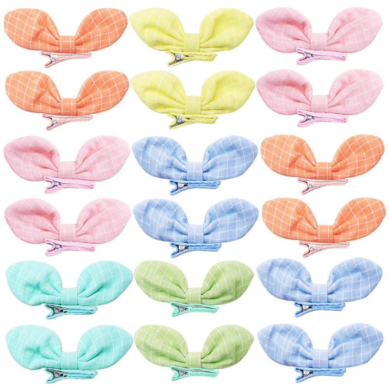 

10 шт. Заколки для волос для собак с бантиками в виде кроличьих ушек, конфетных цветов, для длинношерстных щенков, заколки-крокодильчики, милые аксессуары для питомцев