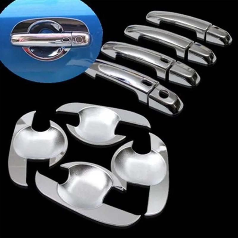 Door Bowl Handle Cover Car Decoration For Suzuki SX4 2006-2014 Smart Keyhole Cars Accessories Chrome Silver Exterior Styling