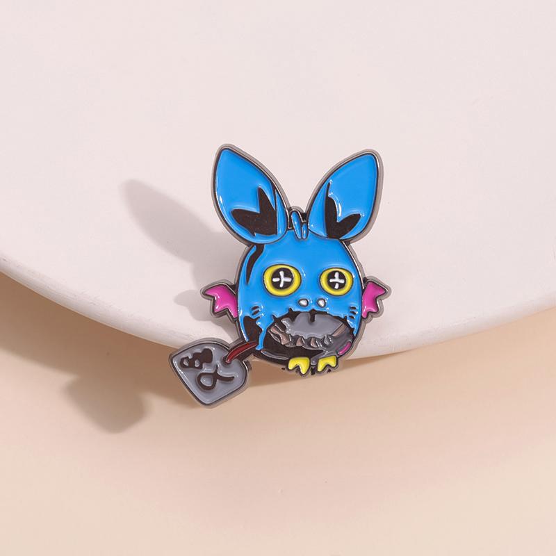 Blue Elf Enamel Pins Custom Cartoon Anime Character Brooches Lapel Badges Animal Jewelry Gift for Friends