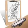 Art Drawing Pad Wood Sketching Board with Metal Clip and Elastic Band for Artist Beginner Sketching Oil Acrylic Painting