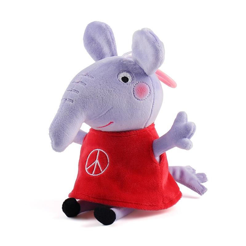 19cm/7.48in Genuine Peppa Pig Plush Filled Kawaii Pendant Doll Toy George & Friends Key Chain Home Party Decorative Toys Gift