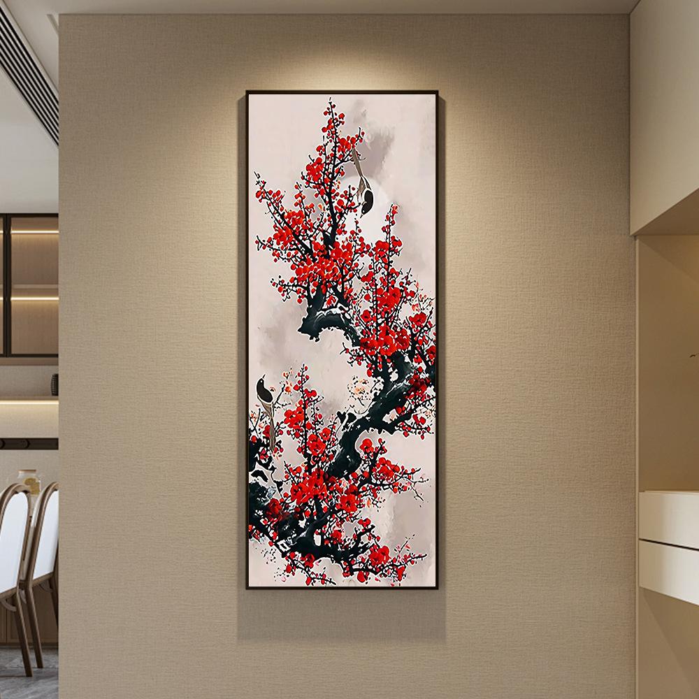 Traditionelle Chinesische Feng Shui Pflaume Landschaft Kunst Poster Leinwand Malerei Wand Drucke Bild Wohnzimmer Wohnkultur