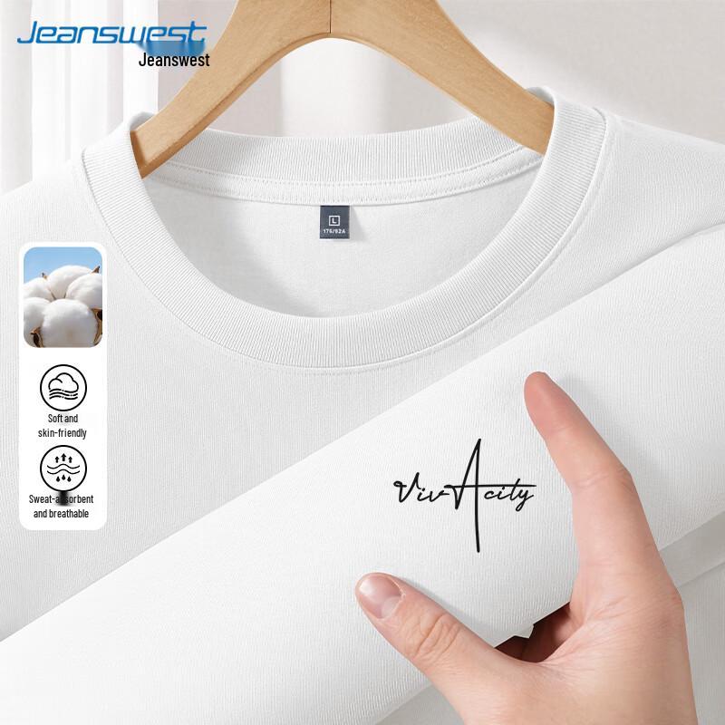 Jeanswest Men s Pure Cotton Long Sleeve Round Neck T-Shirt L