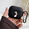 Cute Cartoon Animal Cat With Hook For Airpod Pro 3 Pro2 Black Protective Cover Soft Case for Apple Airpods 2 1 Earphone Cases
