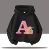 New Children's Cartoon Cute Adorable Big Letters Capibara Autumn Winter Fashion Trend Boys Girls Playful Loose Soft Warm Hoodies