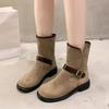 Women Boots New Fashion Style Western Cowboy Middle Boot Women Comfortable Outdoor Boots Lightweight Casual Shoes Women