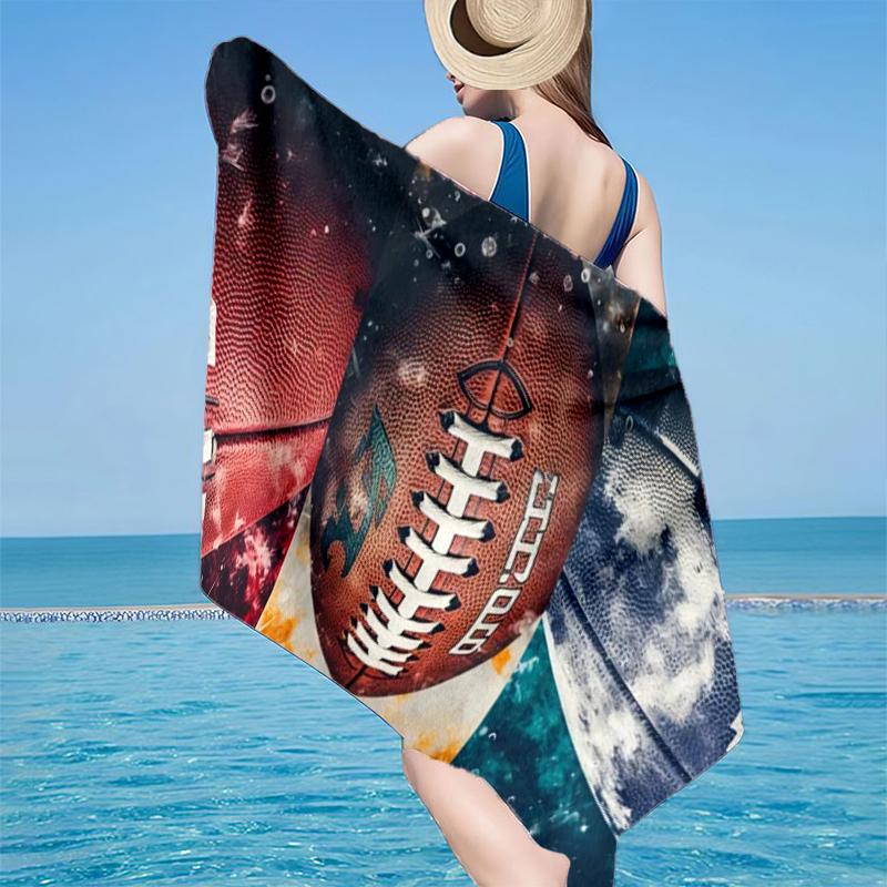 Sports Equipment Collection Beach Towel, Super Soft Microfiber, Gift for Her/Him, Birthday, for Pool, Beach, Travel, Home Decor Fan gifts