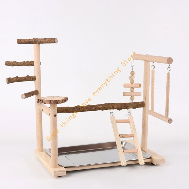 

Bird Swing, Parrots Cage Toy, Swing Bridge Training Playstand Funfair Set 55KF CN