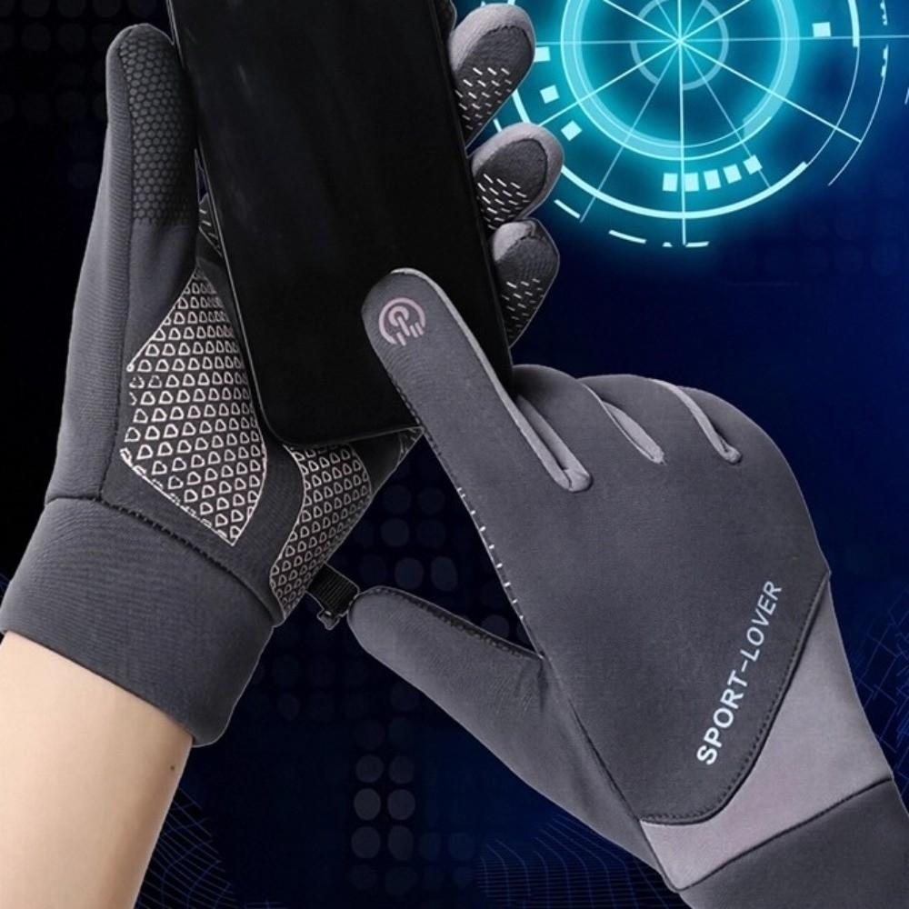 Winter Cycling Gloves Thermal Fleece Warm Outdoor Mittens  Sports