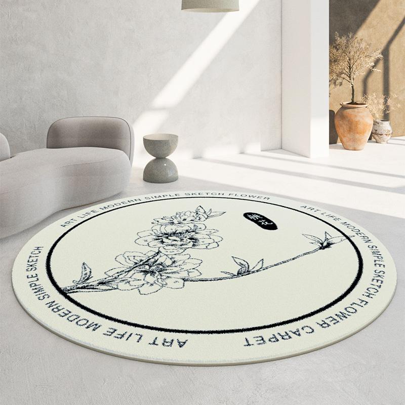 Soft Round Imitation Cashmere Carpets Modern Decoration Living Room Sofas Rugs Simple Home Bedroom Carpet Large Area Lounge Rug