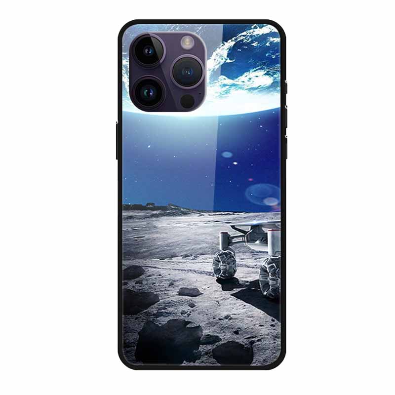 Glass Back Cover For iphone 16 Pro Max Phone Case Soft Bumper Hard Tempered Glass Case For iphone 15 Pro Max Case Funda Shell