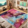 Abstract Geometric Theme Crystal Velvet Floor Rug Personalized Custom Name Text Warm Carpet Home Decoration