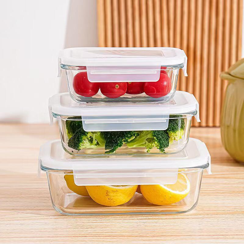 ZISIZ Heat-Resistant Glass Food Container Set