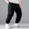 Men's Casual Cargo Pants Workout Joggers Sweatpants Hiking Drawstring Tactical Sports  Pants with Pockets Loose Athletic Trousers for Men