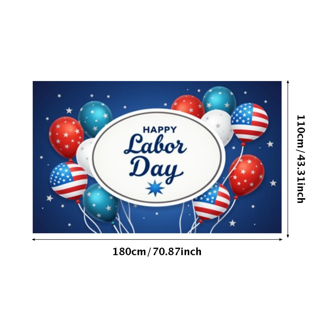 Event Decoration Stars Pattern American Celebration Red White Blue Labor Day Banner for Patriotic Event Event Decoration